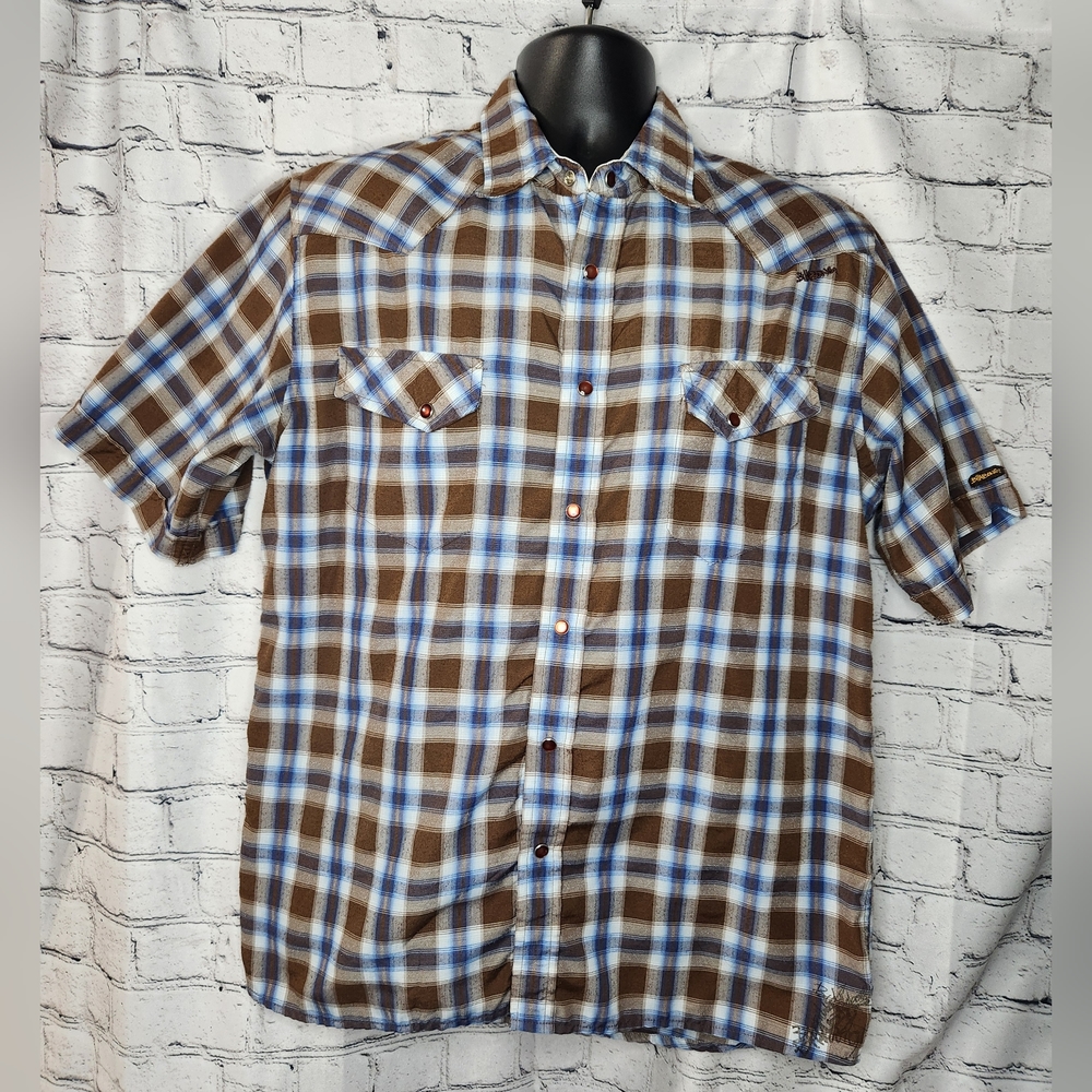 Billabong Men's Y2K Pearl Snap Button Down Shirt Size Large‎